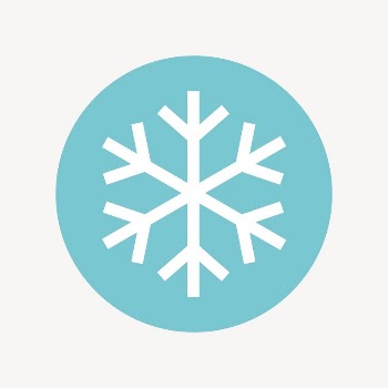 Snowflake icon badge, flat circle | Free Icons - rawpixel