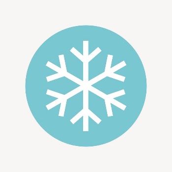 Snowflake icon badge, flat circle | Free Icons - rawpixel