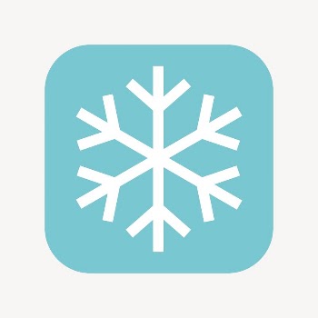 Snowflake icon, flat square design | Free Icons - rawpixel