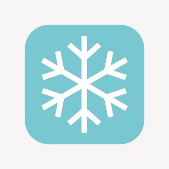 Snowflake icon, flat square design | Free Icons - rawpixel