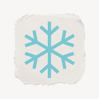 Snowflake icon, ripped paper design | Free PSD - rawpixel