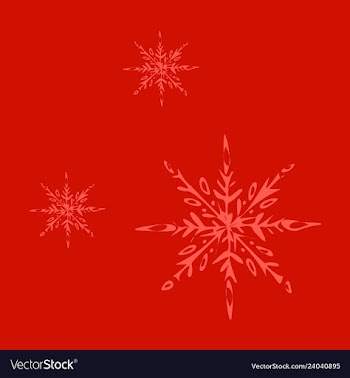 Snowflake icon sign design red background vector image