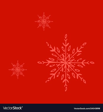 Snowflake icon sign design red background vector image