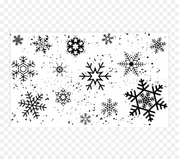 Snowflake Paper Ink Black and white Pattern - rubber stamp 