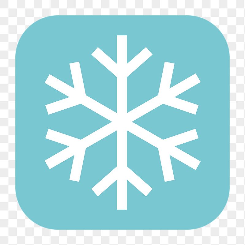 Snowflake png sticker, flat square | Free Icons - rawpixel