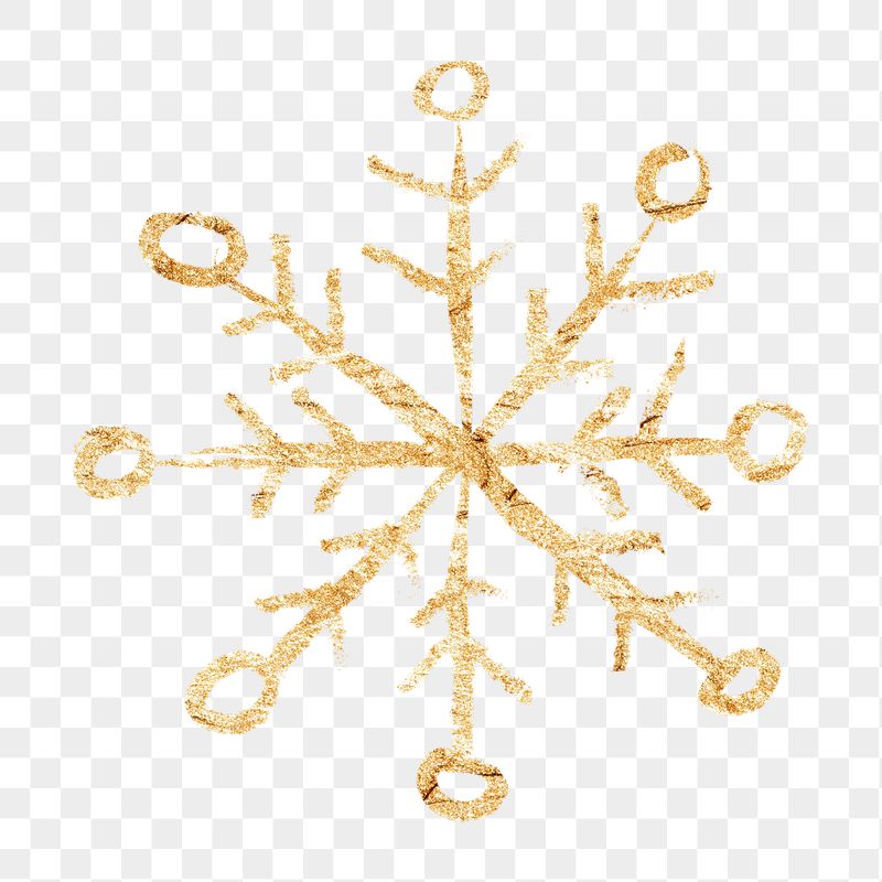 Snowflake png sticker, gold glittery | Free PNG Illustration - rawpixel