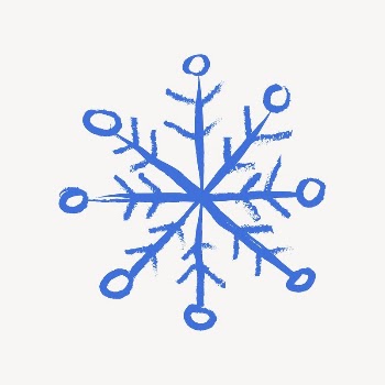 Snowflake sticker, cute doodle in colorful | Free PSD Illustration - rawpixel