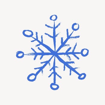 Snowflake sticker, cute doodle in colorful | Free Vector Illustration - rawpixel