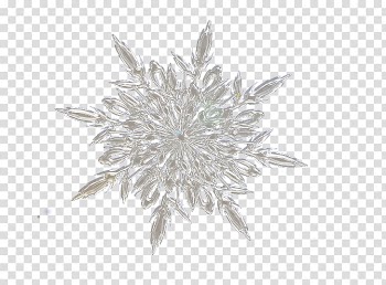 Snowflake White Crystallization, White crystalline snowflakes transparent background PNG clipart