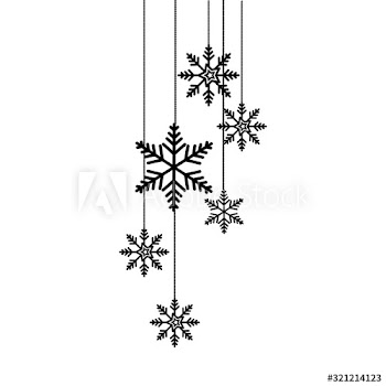 snowflakes christmas hanging design