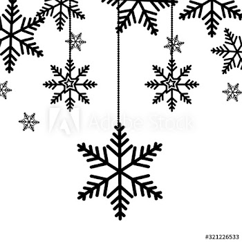 snowflakes christmas hanging design