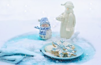 Snowflakes Cookies on Plate