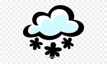 Snowflakes With Clouds Royalty Free Vector Clip Art - Snowflakes With Clouds Royalty Free Vector Clip Art