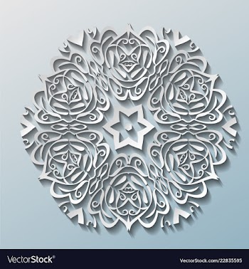 Snowflakes with shadow on grey background new vector image