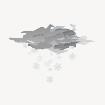 Snowing cloud clipart, weather illustration | Free Vector - rawpixel