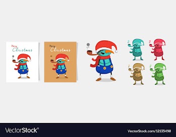 Snowman cartoon character vector image