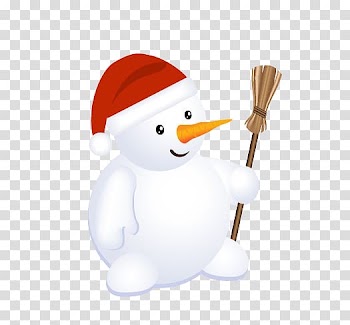 Snowman Christmas , Broom snowman transparent background PNG clipart