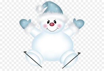 Snowman Christmas Drawing Clip art - Cute PNG Snowman with Skies Clipart 