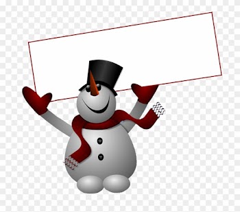 Snowman Clipart - Merry Christmas Winter Snowman. Banner