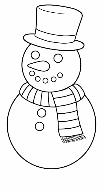 Snowman Clipart Outline - Snow Man Clip Art Black And White Free ...