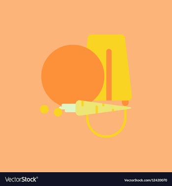 Snowman head with carrot vector image