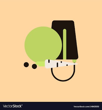 Snowman head with carrot vector image