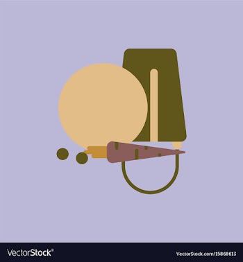 Snowman head with carrot vector image