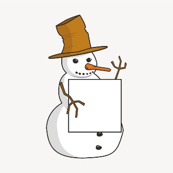Snowman holding sign frame sticker, | Free PSD - rawpixel