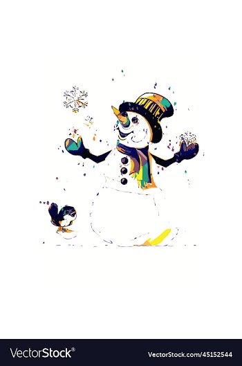 snowman joyful creative design