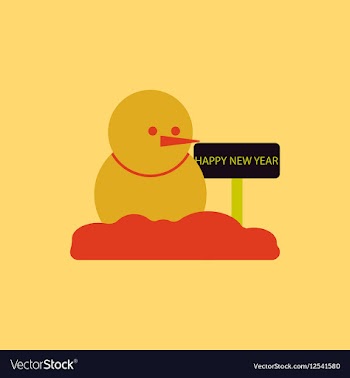 Snowman of Snowman and wooden vector image