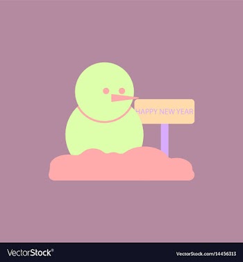 Snowman of snowman and wooden vector image