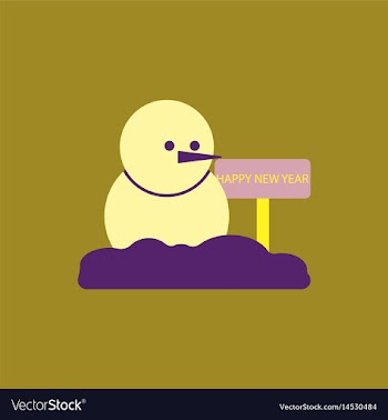 Snowman of snowman and wooden vector image