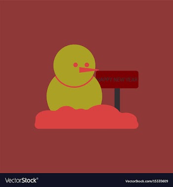 Snowman of snowman and wooden vector image