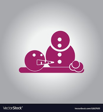 Snowman Snowman head on ground vector image
