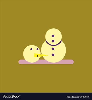 Snowman snowman head on ground vector image