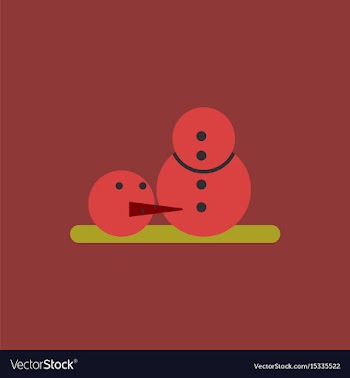 Snowman snowman head on ground vector image