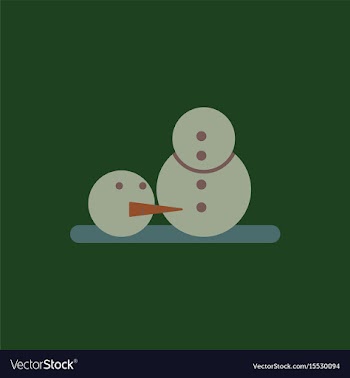 Snowman snowman head on ground vector image