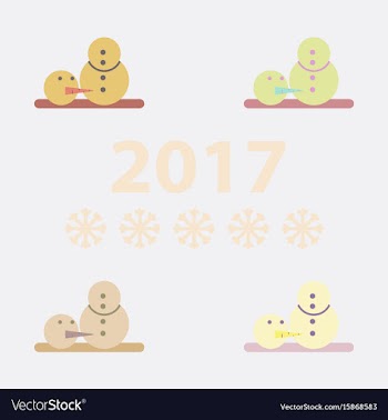 Snowman snowman head on ground vector image