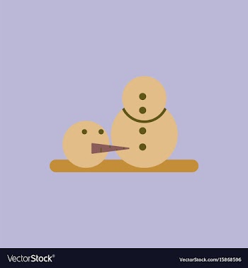 Snowman snowman head on ground vector image