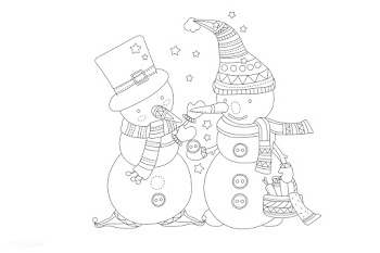 Snowman vector | Free stock vector - 291777