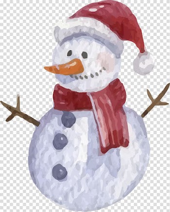 Snowman Watercolor painting Christmas Illustration, painted snowman transparent background PNG clipart