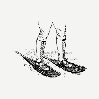 Snowshoes clipart, vintage footwear illustration | Free PSD Illustration - rawpixel