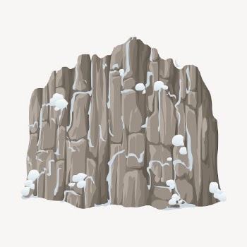 Snowy cliff illustration. Free public | Free Photo - rawpixel