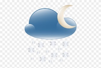 Snowy Cloud Night Weather Icon Png Clip Art - Teth
