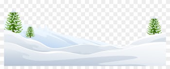 Snowy Ground With Trees Png Clipart Image - Snowy Hill Clipart Png