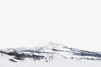 Snowy hill border, winter landscape | Free PSD - rawpixel