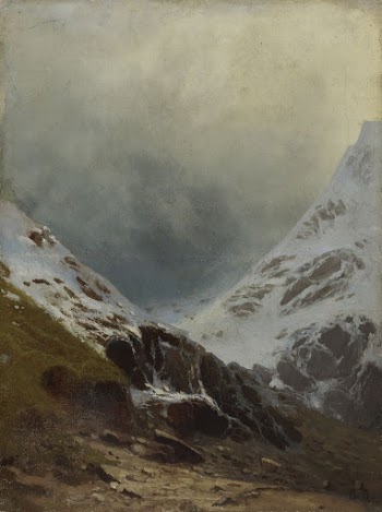 Snowy mountainsides, 1875 - 1904 | Free Photo - rawpixel