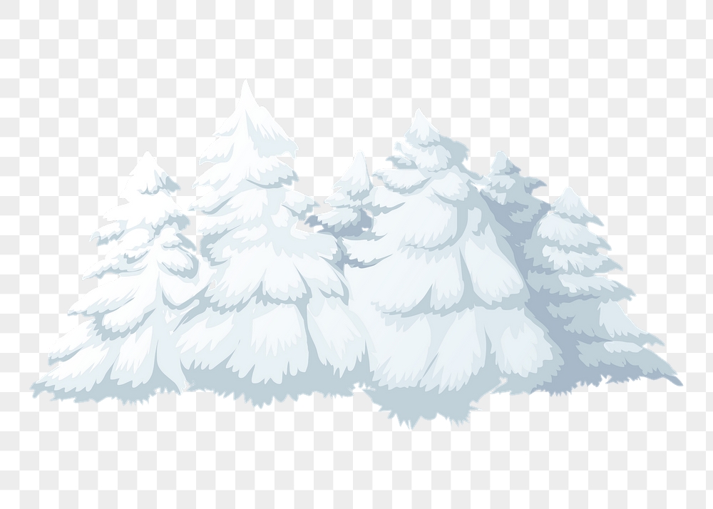 Snowy pines png sticker winter | Free PNG - rawpixel