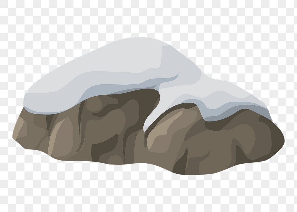 Snowy rock png sticker winter | Free PNG - rawpixel