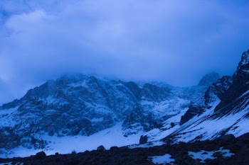snowy rocky mountain